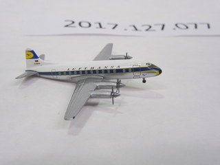 Image: miniature model airplane: Lufthansa German Airlines, Vickers Viscount V814
