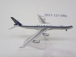 Image: miniature model airplane: Olympic Airlines, Airbus A340-300