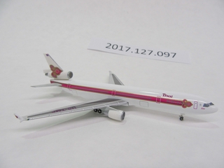 Image: miniature model airplane: Thai Airways, McDonnell Douglas MD-11
