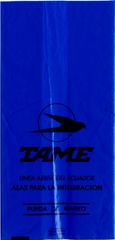 Image: airsickness bag: TAME (Transportes Aereos Militares Ecuatorianos)