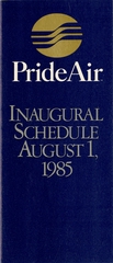 Image: timetable: Pride Air, inaugural schedule