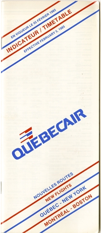 Timetable: Quebecair