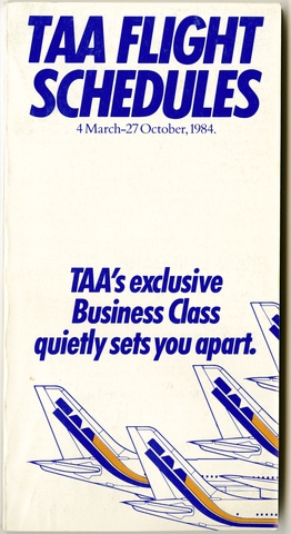 Timetable: TAA (Trans Australia Airlines)