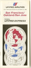 Image: timetable: United Airlines, United Express, San Francisco / Oakland / San Jose