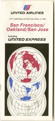 Image: timetable: United Airlines, United Express, San Francisco / Oakland / San Jose