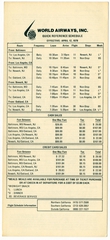 Image: timetable: World Airways, quick reference