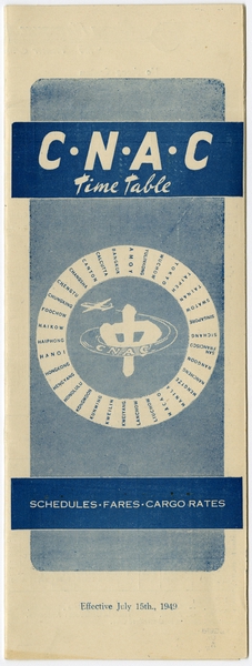 Image: timetable: CNAC (China National Aviation Corporation)