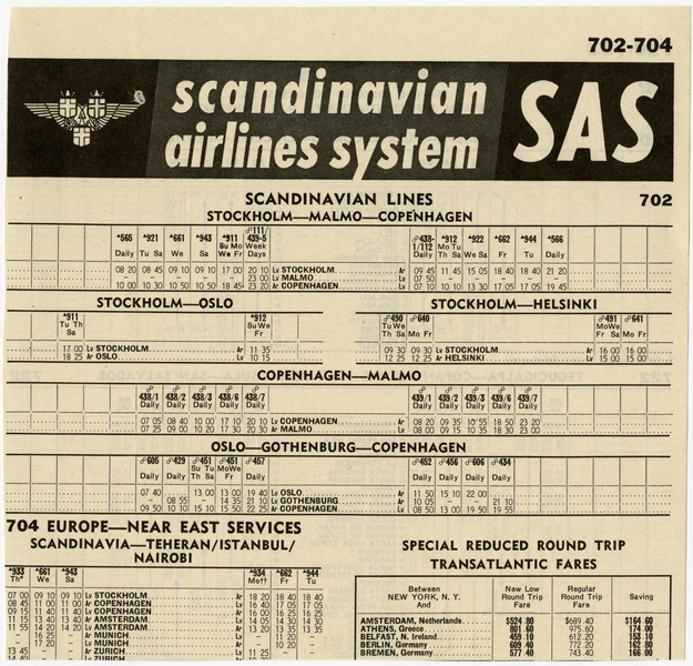 Image: timetable: Servicio Aereo de Honduras