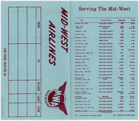 Image: timetable: Mid-West Airlines