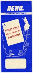 Image: timetable: Aero O/Y Finnish Airlines