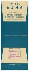 Image: timetable: British South American Airways