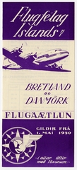 Image: timetable: Flugfelag Islands, H.F. and Iceland Airways