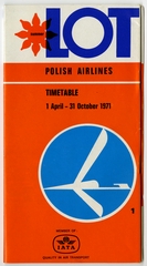 Image: timetable: LOT (Polish Airlines), summer schedule