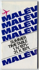 Image: timetable: Malev Hungarian Airlines, summer schedule