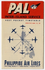 Image: timetable: Philippine Air Lines, pocket schedule, inter-island service