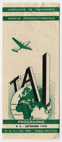 Timetable: TAI (Transportes Aeriens Intercontinentaux)