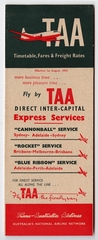 Image: timetable: Trans Australian Airlines (TAA)