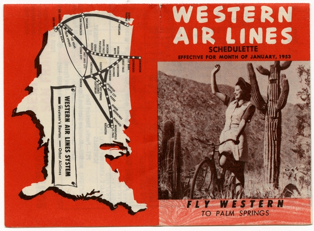 Timetable: Western Air Lines, schedulette