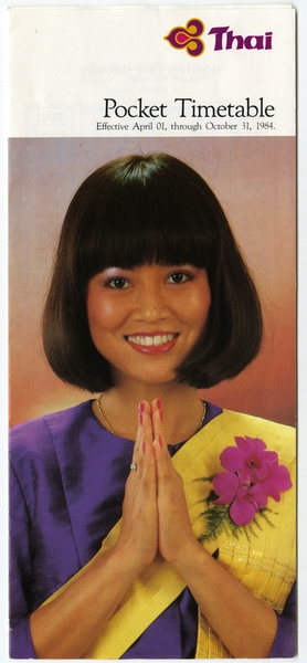 Image: timetable: Thai Airways, pocket schedule