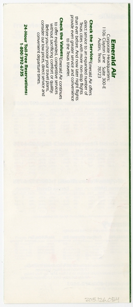 Image: timetable: Emerald Air, Texas