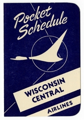 Image: timetable: Wisconsin Central Airlines, pocket schedule