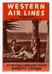 Image: timetable: Western Air Lines, schedulette