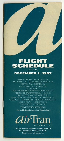 Image: timetable: AirTran Airlines