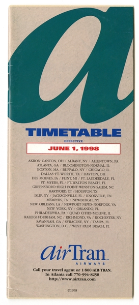 Image: timetable: AirTran Airways