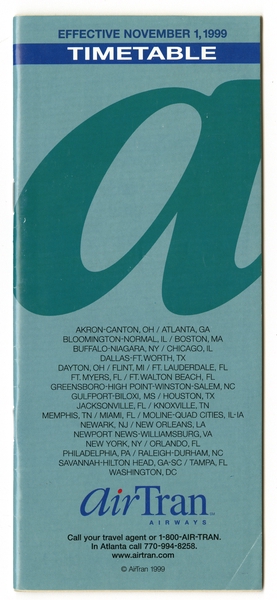 Image: timetable: AirTran Airways