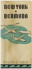 Image: timetable: Imperial Airways, New York - Bermuda