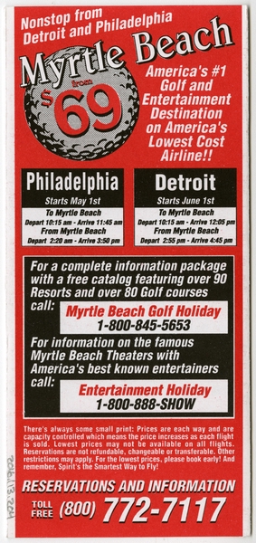 Image: timetable: Spirit Airlines