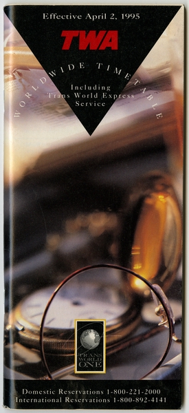 Image: timetable: TWA (Trans World Airlines)