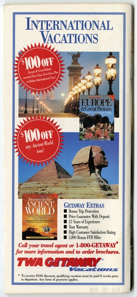 Image: timetable: TWA (Trans World Airlines)