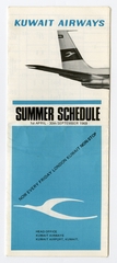 Image: timetable: Kuwait Airways, summer service