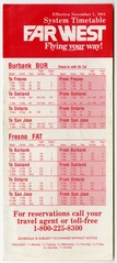 Image: timetable: Far West Airlines