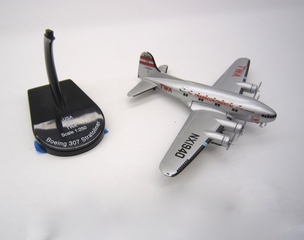 Image: miniature model airplane: Transcontinental & Western Air (TWA), Boeing 307 Stratoliner