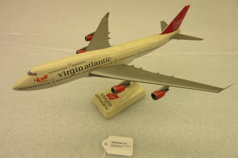 Image: model airplane: Virgin Atlantic, Boeing 747-400