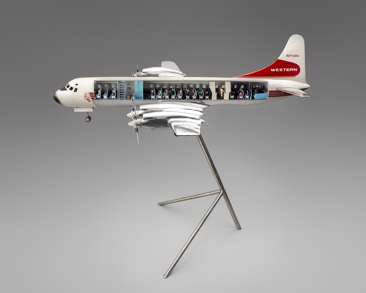 Image: model airplane: Western Airlines, Lockheed L-188-A Electra