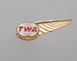 Image: children's souvenir wings: TWA (Trans World Airlines), Junior Hostess