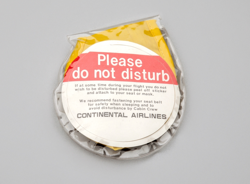 Image: sleep mask: Continental Airlines