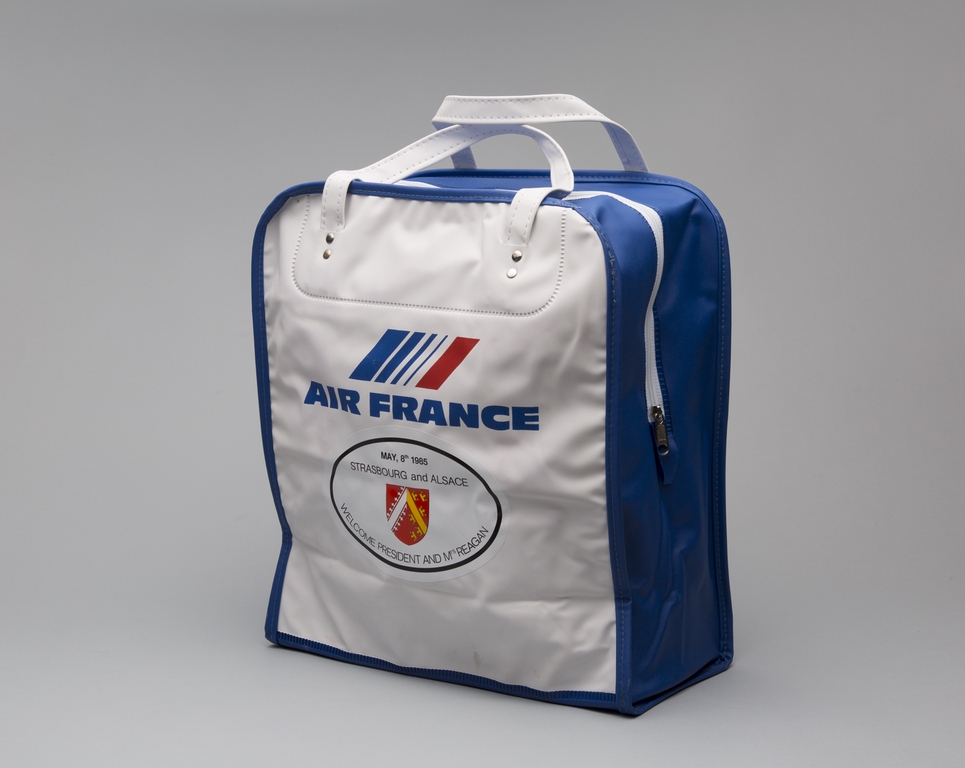 Objects airline bag Air France SFO Museum
