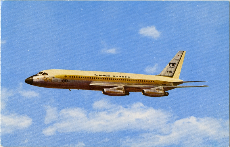 Image: postcard: Civil Air Transport (CAT), Convair 880