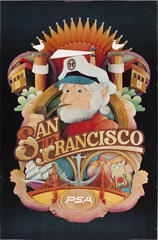 Image: poster: Pacific Southwest Airlines (PSA), San Francisco