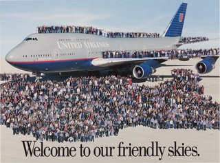 Image: poster: United Airlines, Boeing 747-400