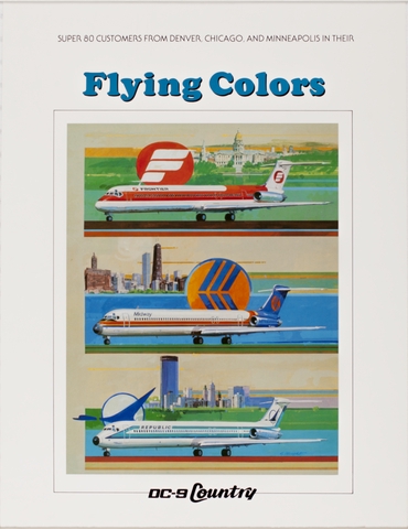 Poster: Douglas, Super 80 (MD-80), Flying colors