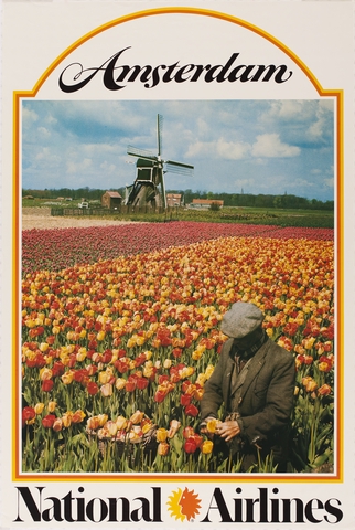 Poster: National Airlines, Amsterdam