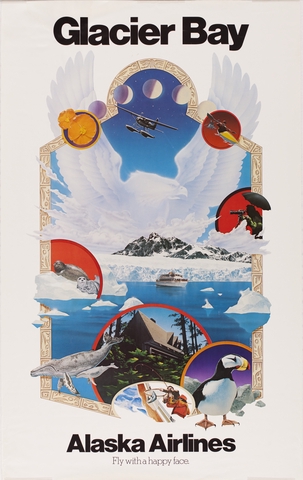 Poster: Alaska Airlines, Glacier Bay