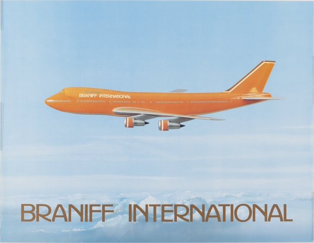 Poster: Braniff International, Boeing 747-200