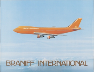 Image: poster: Braniff International, Boeing 747-200