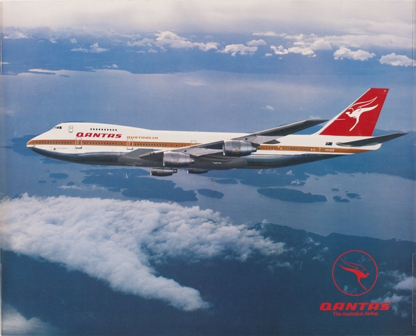 Poster: Qantas Airways, Boeing 747-200